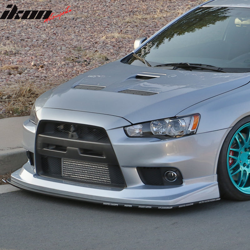 2008-2015 Mitsubishi Lancer EVO X 10 Front Splitter For VTX Voltex Lip
