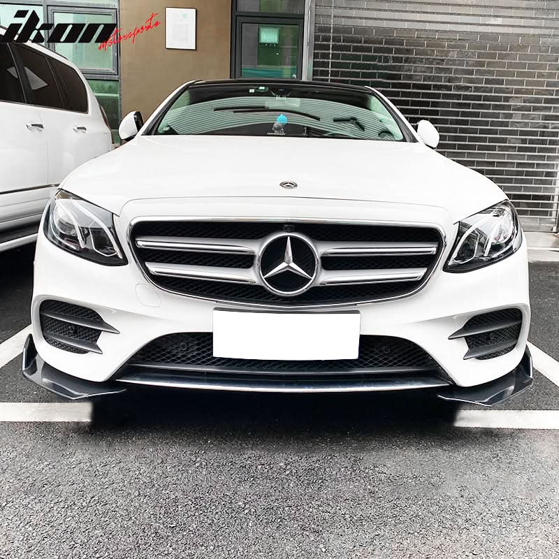 Universal Gloss Black Front Lip Splitter Chin Spoiler Air Dam 2PC