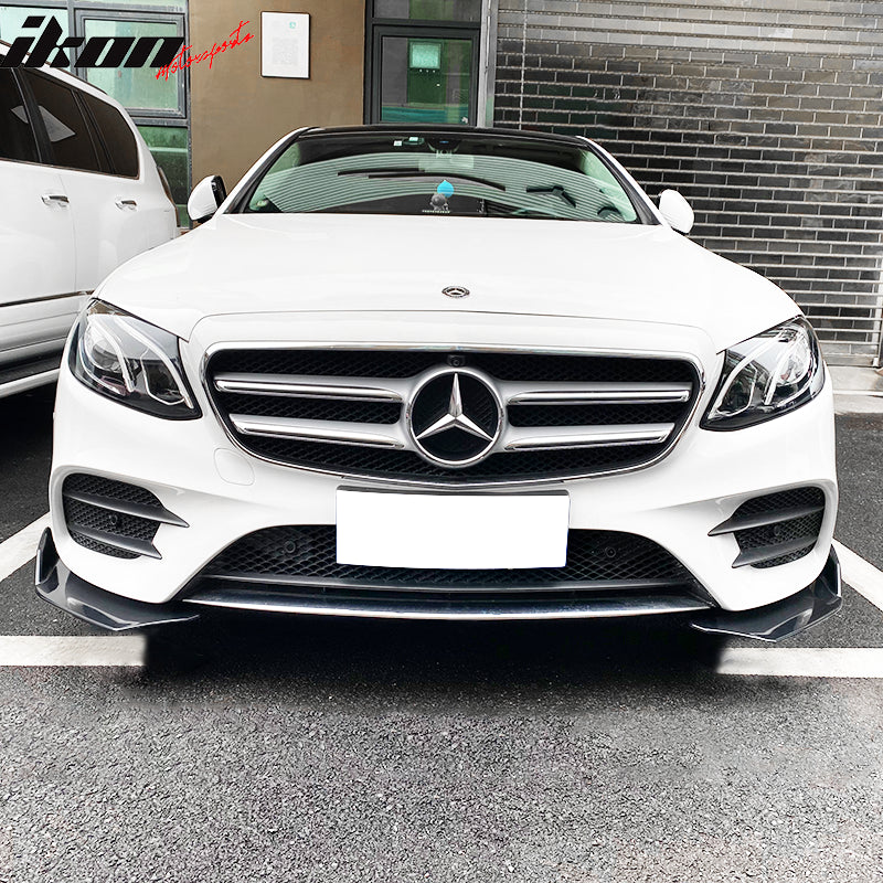 Universal Gloss Black Front Lip Splitter Chin Spoiler Air Dam 2PC