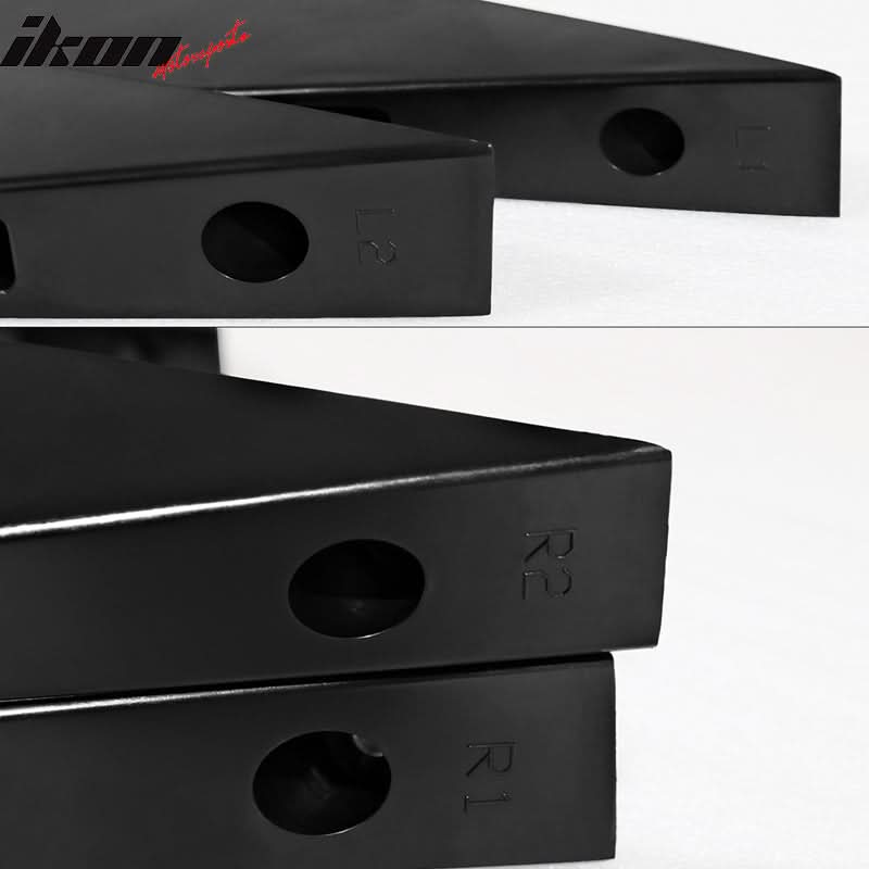 Universal Unpainted Rear Bumper Lip Diffuser Shark Fins ABS 4PC