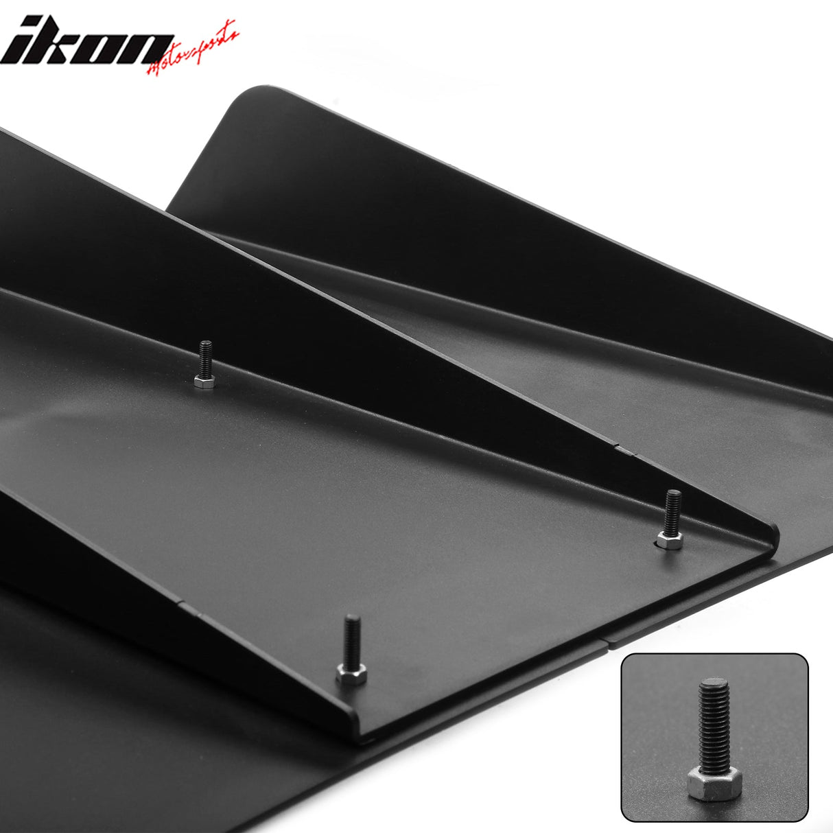Universal Unpainted 22x20" Rear Bumper Lip Diffuser Assembly Cover ABS