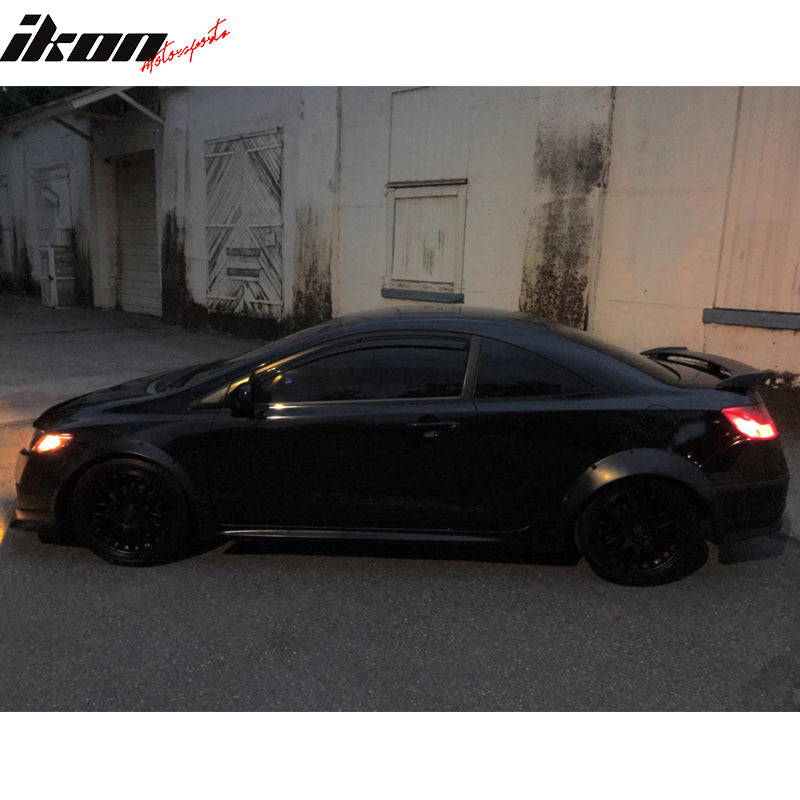 Universal Fit 90MM 2PC Rear Fender Flares Wide Body Wheel Arches PP