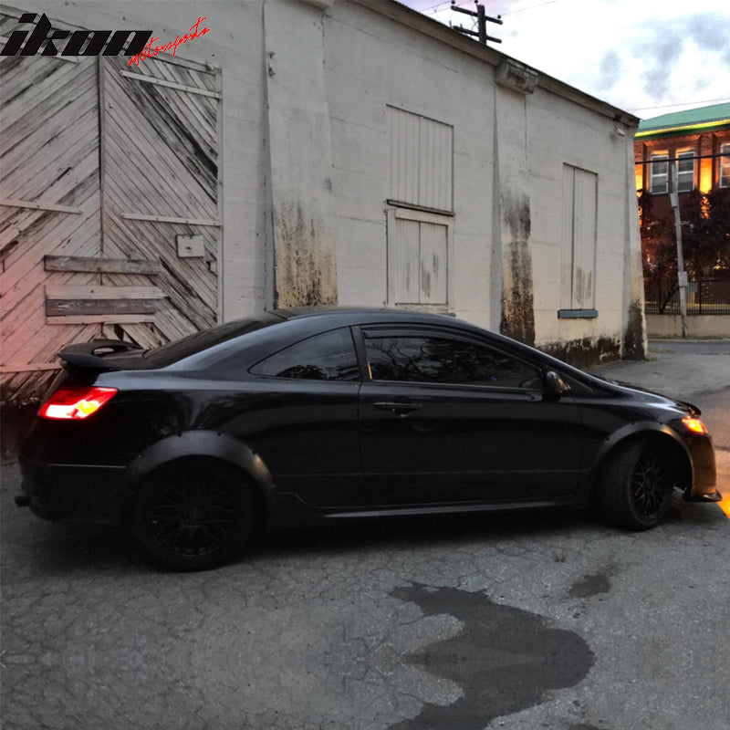 Universal Fit 90MM 2PC Rear Fender Flares Wide Body Wheel Arches PP