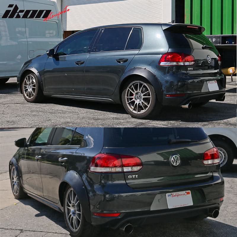 Universal Fit 90MM 2PC Rear Fender Flares Wide Body Wheel Arches PP