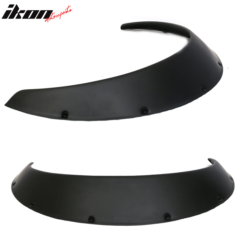 Universal Fit 90MM 2PC Rear Fender Flares Wide Body Wheel Arches PP