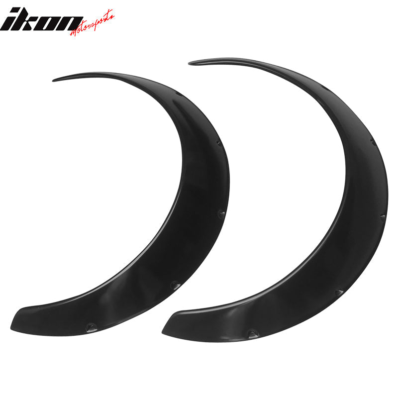 Universal Fit 90MM 2PC Rear Fender Flares Wide Body Wheel Arches PP