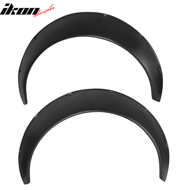 Universal Fit 90MM 2PC Rear Fender Flares Wide Body Wheel Arches PP