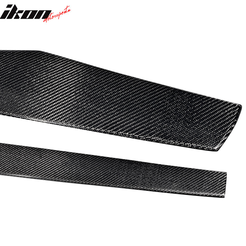 Universal 77.5Inch Side Skirts Extension Flat Bottom Line Carbon Fiber