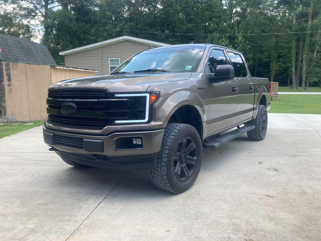 Spec-D Projector Headlights Ford F150 (2018-2019-2020) LED Sequential Switchback - Black / Chrome / Smoke