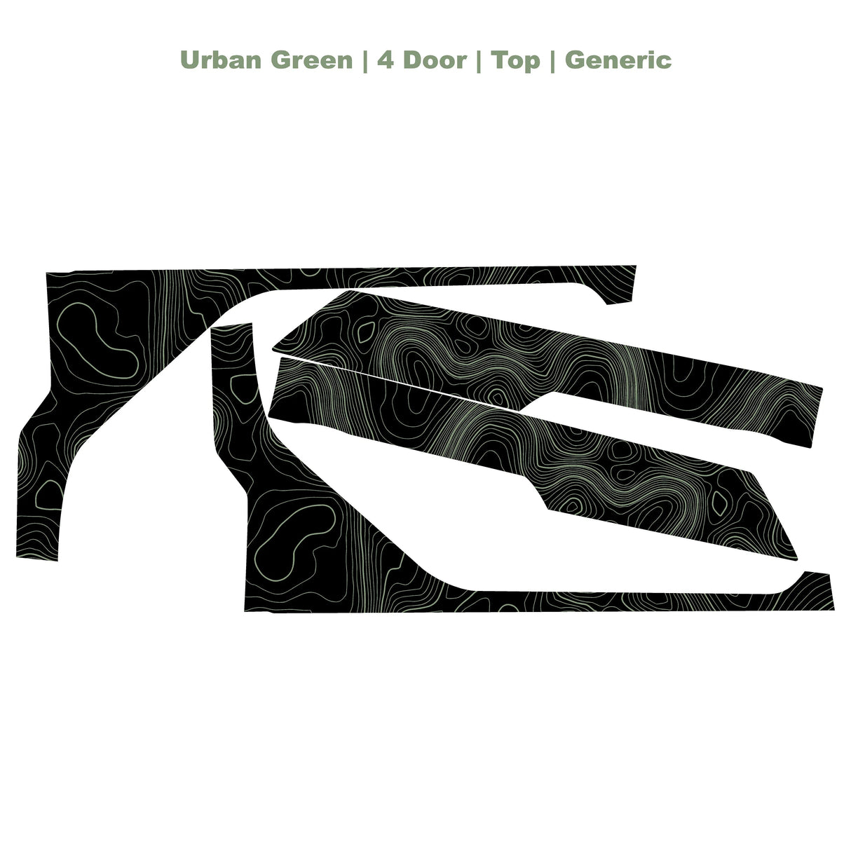 Topographic Upper Door Overlay Kit (Printed Series) - 2021+ Bronco 4 Door