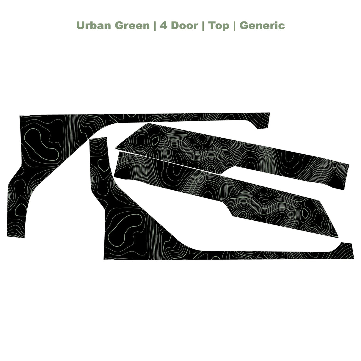 Topographic Upper Door Overlay Kit (Printed Series) - 2021+ Bronco 4 Door