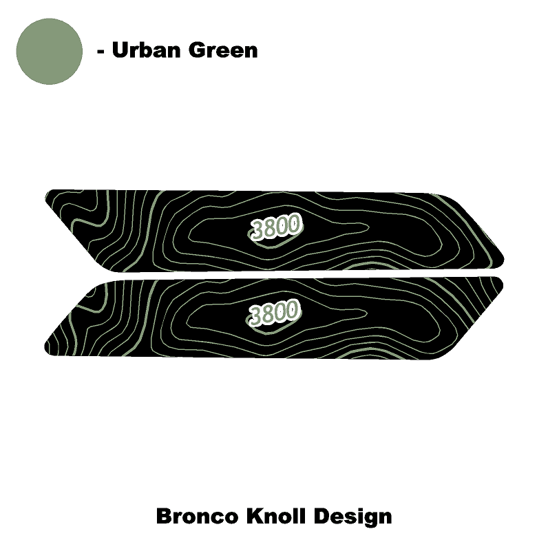 Topo Interior Front Door Grab Handle Overlay Kit (Printed + Laser Series) - 2021+ Bronco