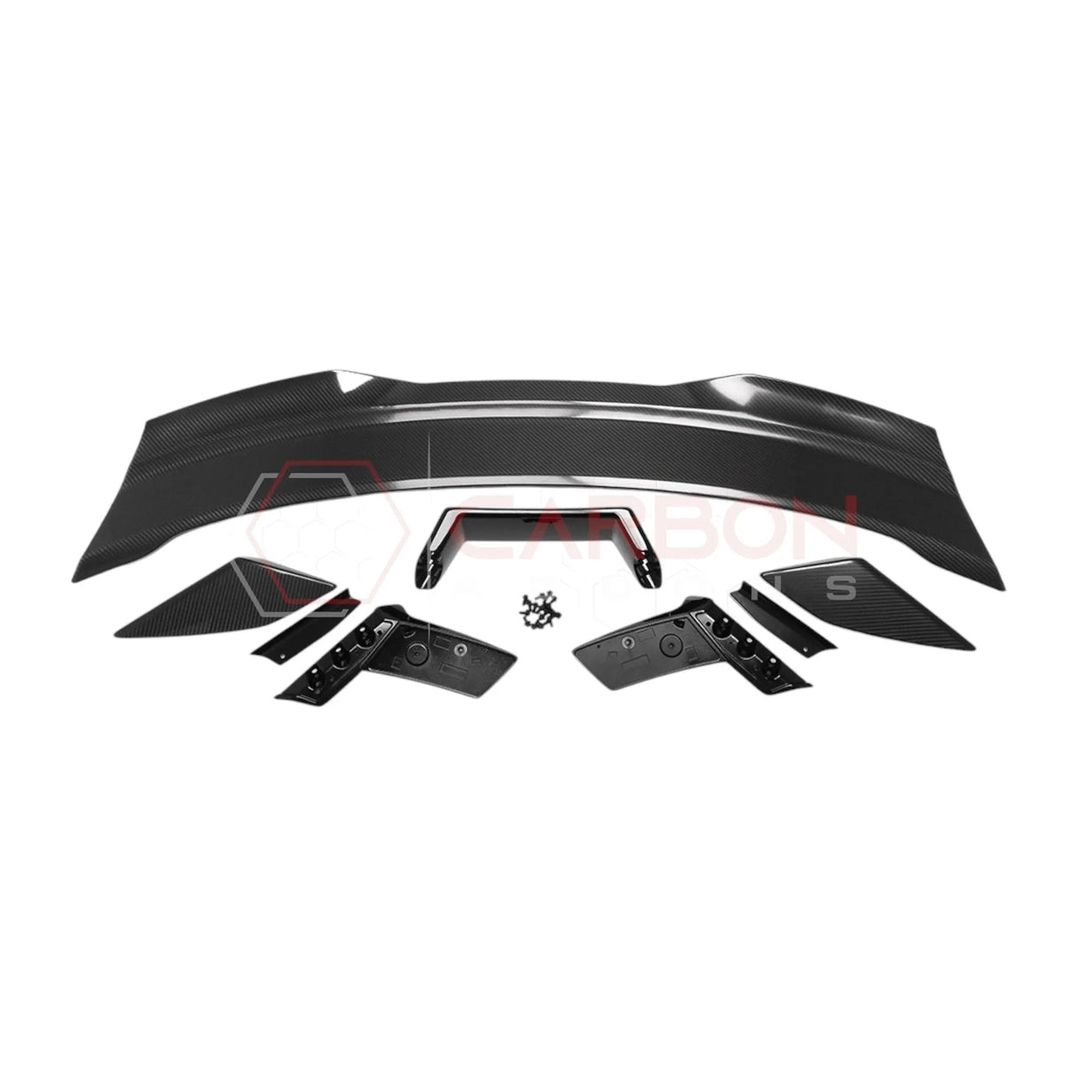 2024+ S650 Mustang Dark Horse Style Carbon Fiber Spoiler with built in Gurney Flap