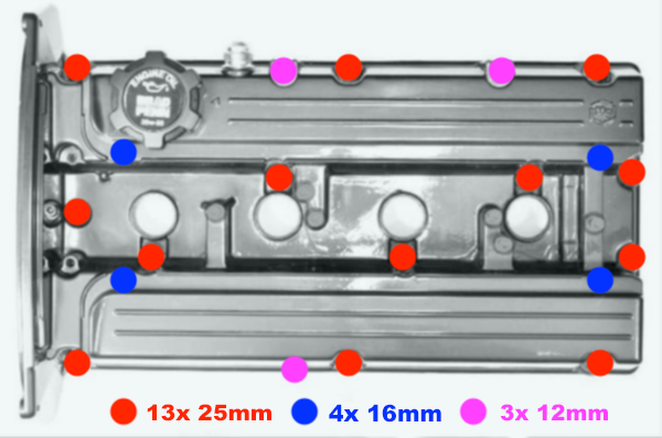 JDC Titanium Valve Cover Hardware Kit | Mitsubishi Evo 4-9