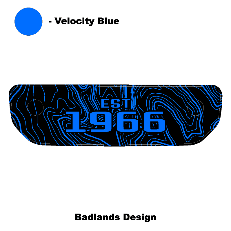 1966 Topographic Shifter Plate (Printed Series + Acrylic) - 2021+ Bronco