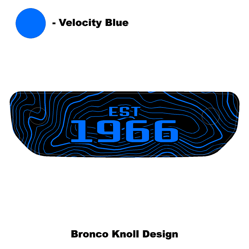 1966 Topographic Shifter Plate (Printed Series + Acrylic) - 2021+ Bronco