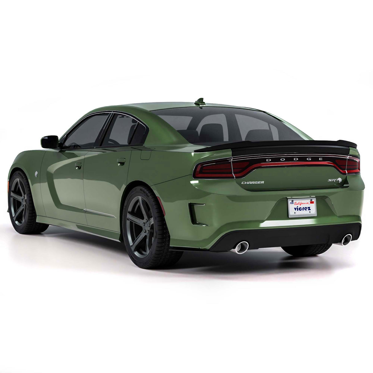 2008-2023 Dodge Charger 1R Style Rear Bumper Side Splitters - Vicrez
