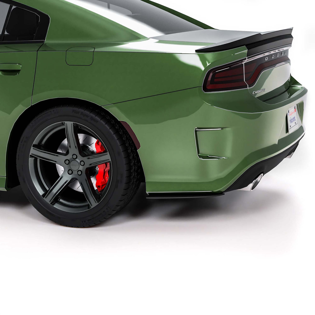 2008-2023 Dodge Charger 1R Style Rear Bumper Side Splitters - Vicrez