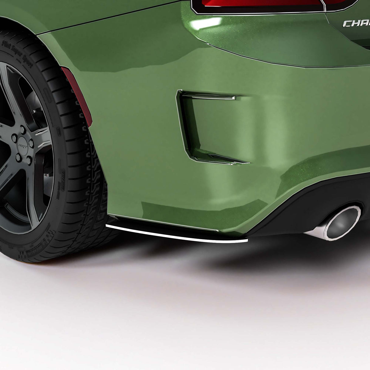 2008-2023 Dodge Charger 1R Style Rear Bumper Side Splitters - Vicrez