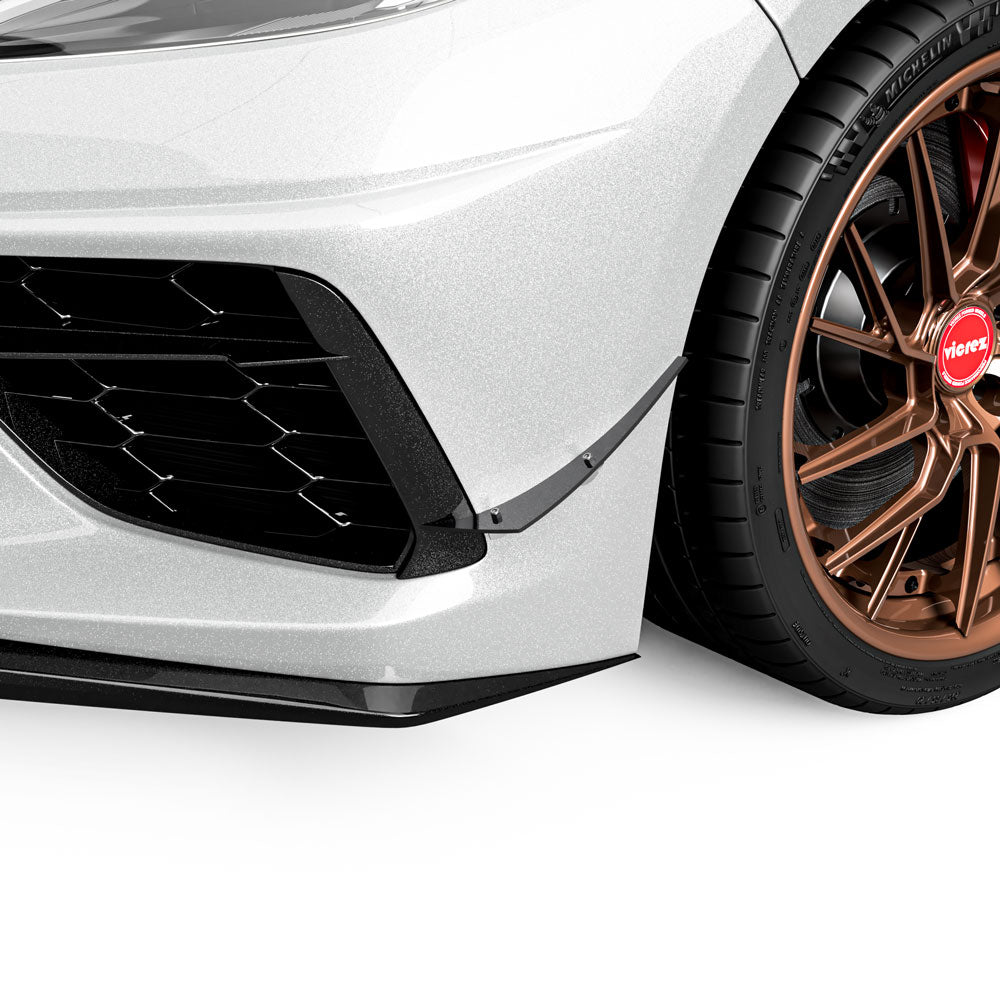 2020-2026 Chevrolet Corvette C8 1VR Style Front Bumper Canards - Vicrez