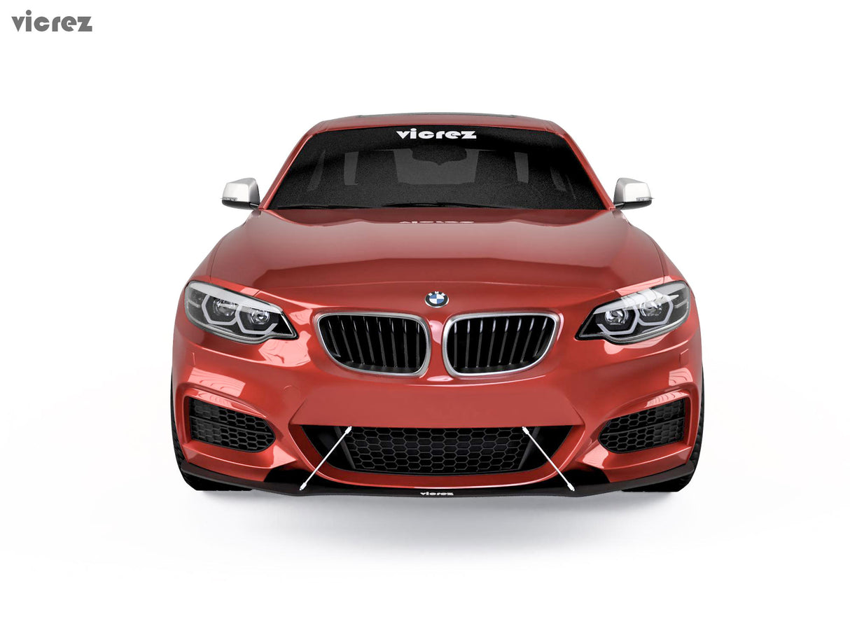 2014-2019 BMW 2 Series VZ Style Front Bumper Splitter - Vicrez