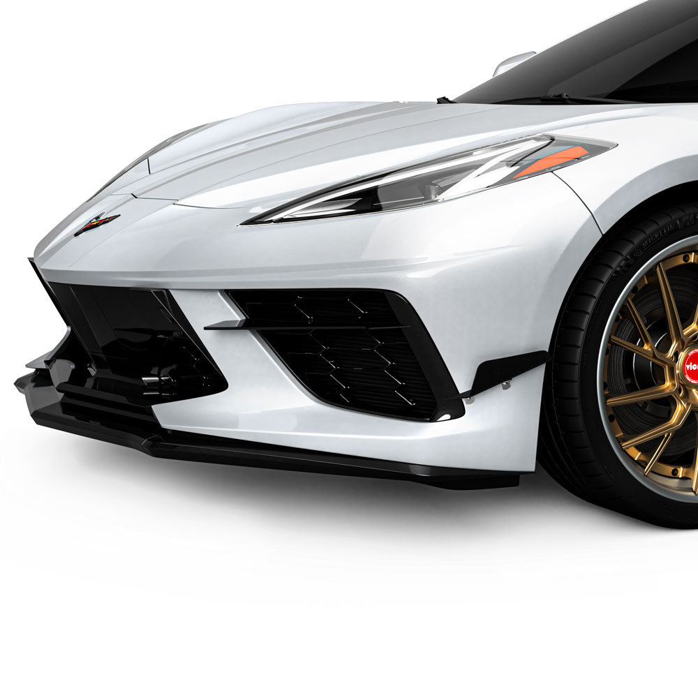 2020-2026 Chevrolet Corvette C8 3VR Style Front Bumper Canards - Vicrez