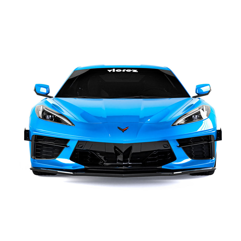 2020-2026 Chevrolet Corvette C8 4VR Style Front Bumper Canards - Vicrez