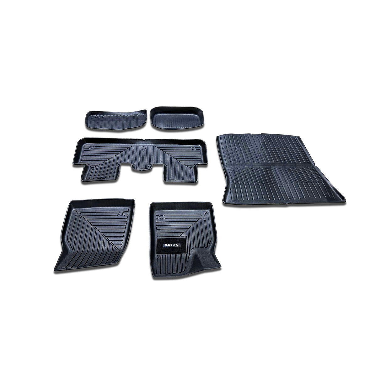 Vicrez All-Weather Front and Rear Floor Mat Liners | Tesla Model Y 2025-2026