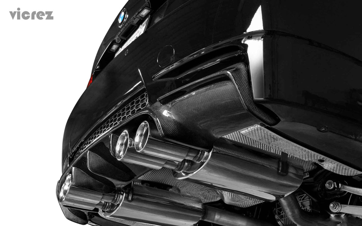 2007-2013 BMW M3 VZ Style Rear Diffuser - Vicrez Carbon Fiber