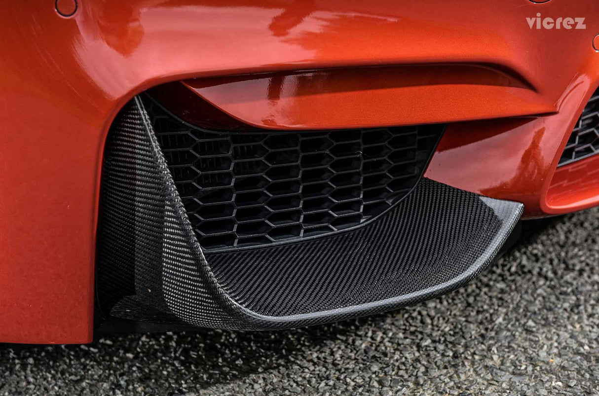 2015-2019 BMW M3/M4 VZ1 Style Front Lip Splitters - Vicrez Carbon Fiber