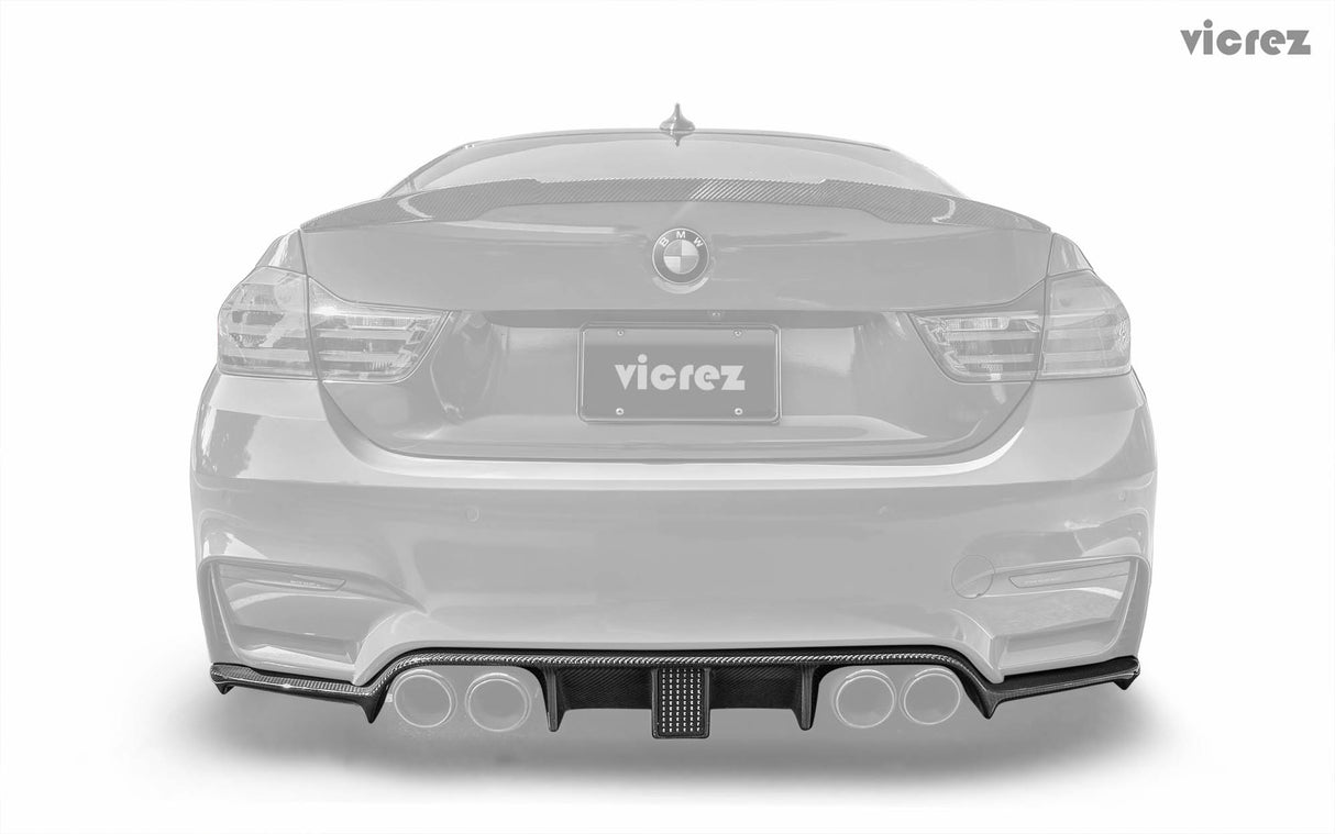 2014-2019 BMW M3/M4 LVZ Style Rear Diffuser - Vicrez Carbon Fiber