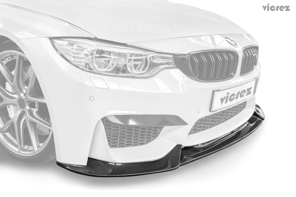 2014-2019 BMW M3/M4 V4R Style Front Lip Splitter - Vicrez Carbon Fiber