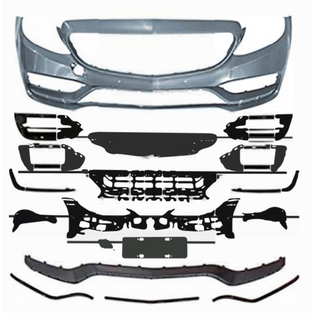2015-2021 Mercedes C-Class C63 Style Front Bumper - Vicrez
