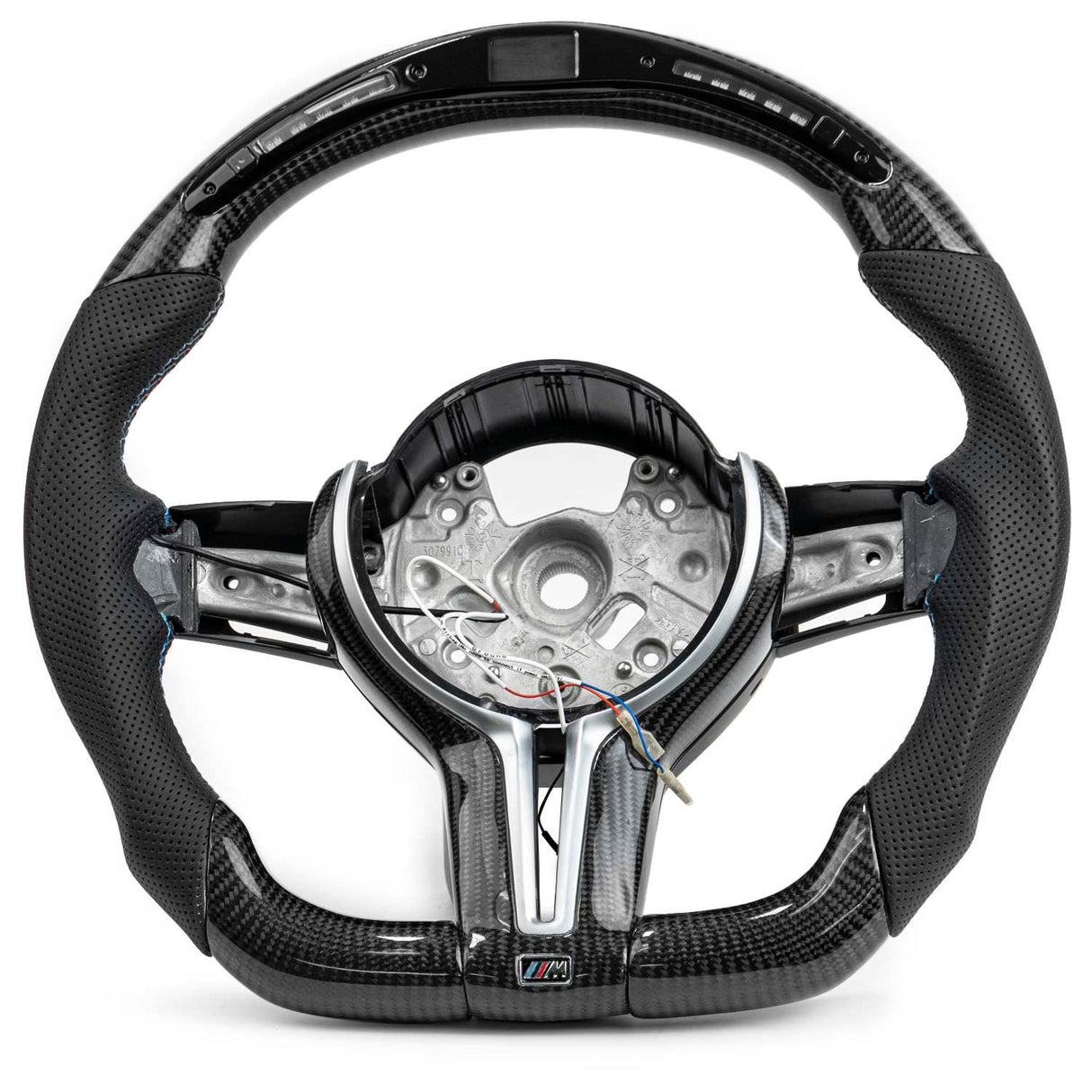 BMW M Performance Style Carbon Fiber Steering Wheel w/ LED - Vicrez