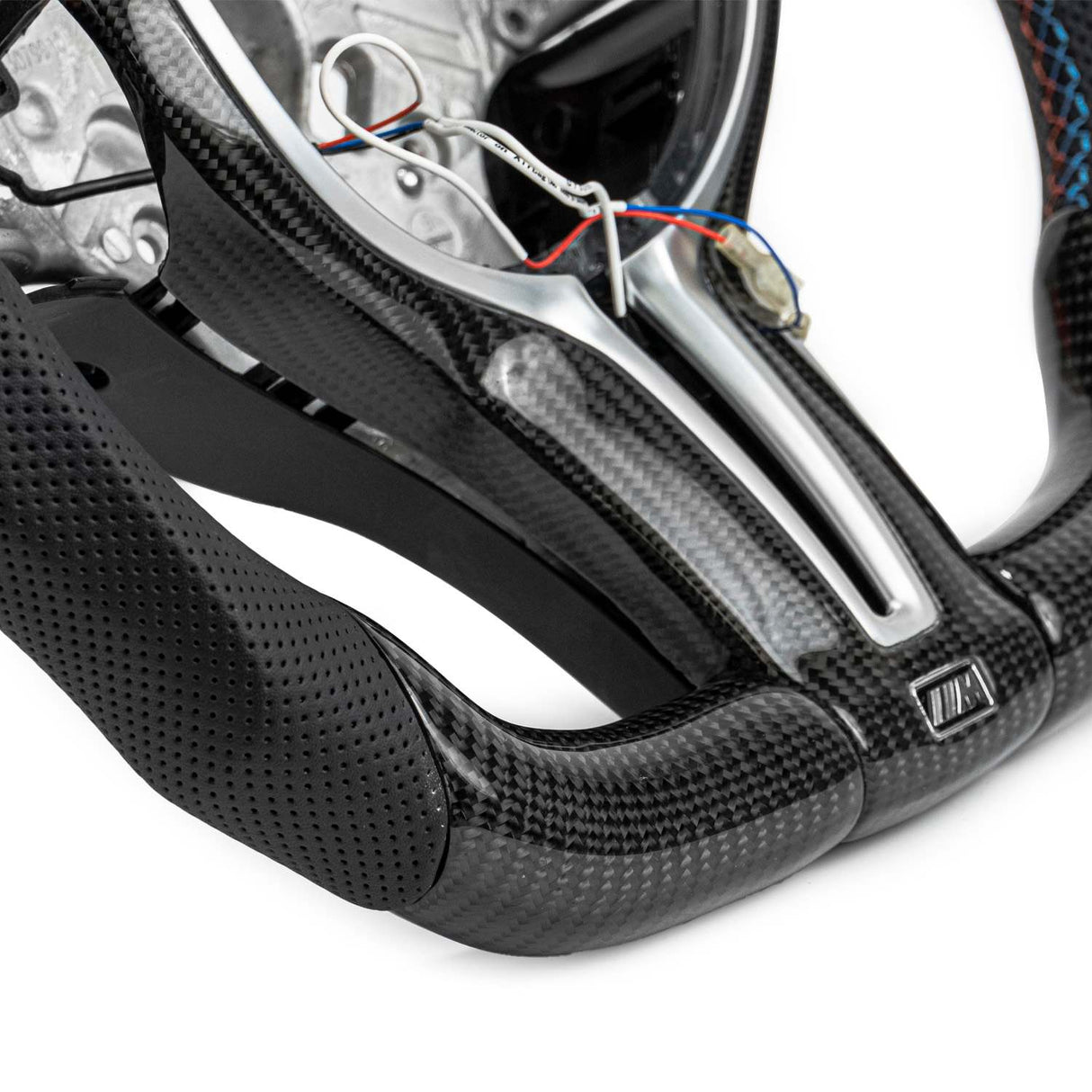 BMW M Performance Style Carbon Fiber Steering Wheel w/ LED - Vicrez
