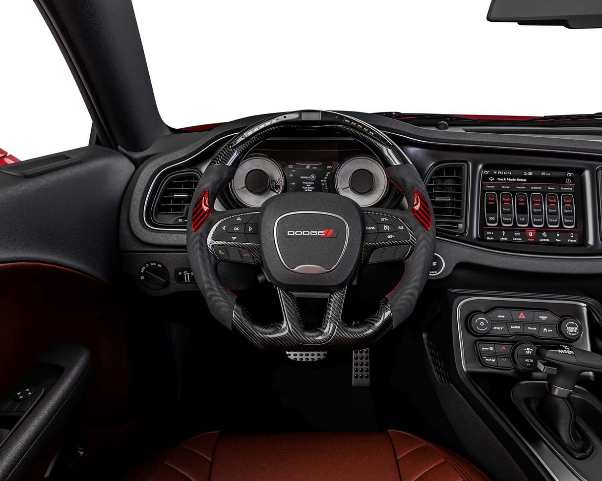 2015-2020 Jeep Grand Cherokee Carbon Fiber Steering Wheel+LED Dash - Vicrez
