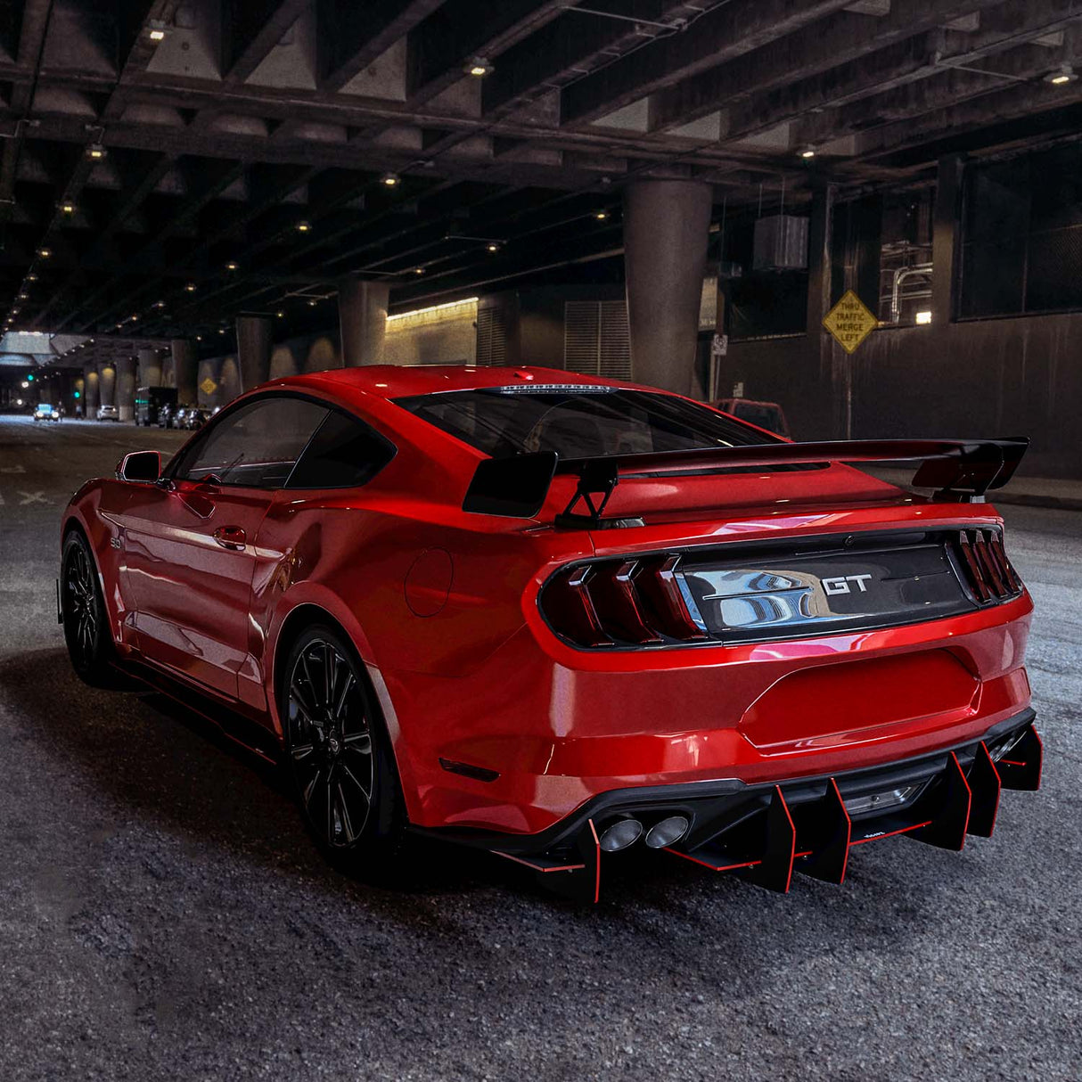 2015-2017 Ford Mustang Centa VR2 Style Rear Diffuser - Vicrez