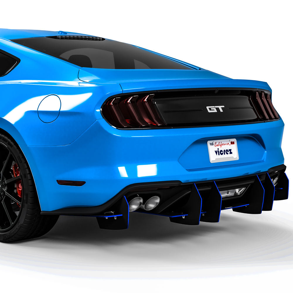 2018-2025 Ford Mustang Centa VR2 Style Rear Diffuser - Vicrez