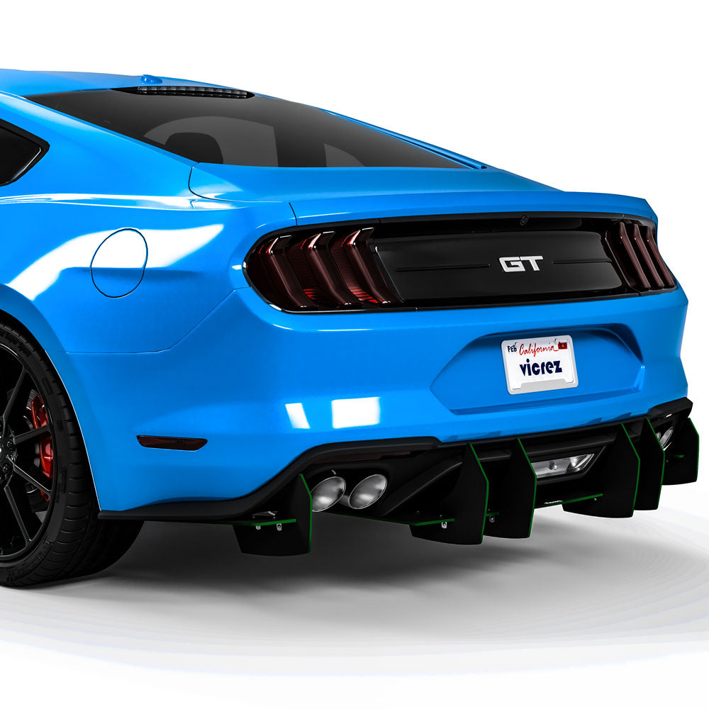 2018-2025 Ford Mustang Centa VR2 Style Rear Diffuser - Vicrez