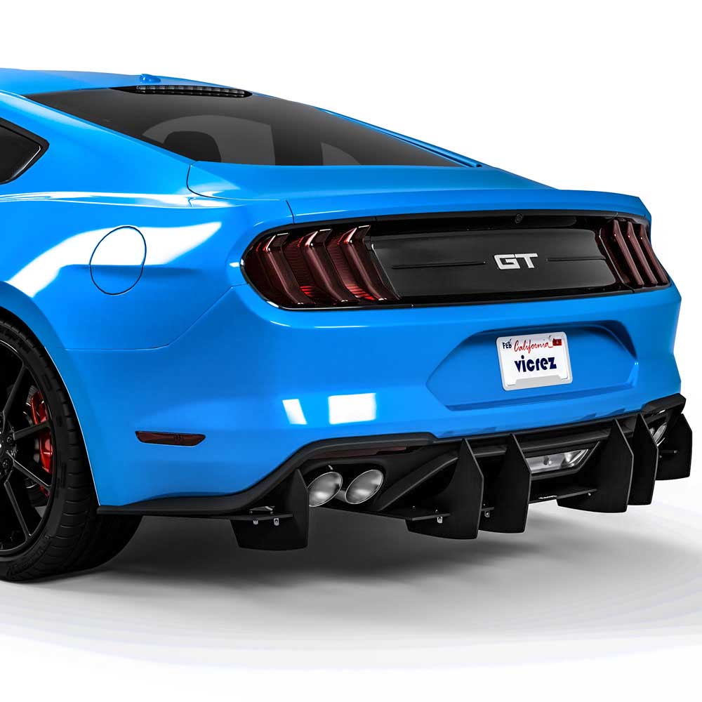 2018-2025 Ford Mustang Centa VR2 Style Rear Diffuser - Vicrez