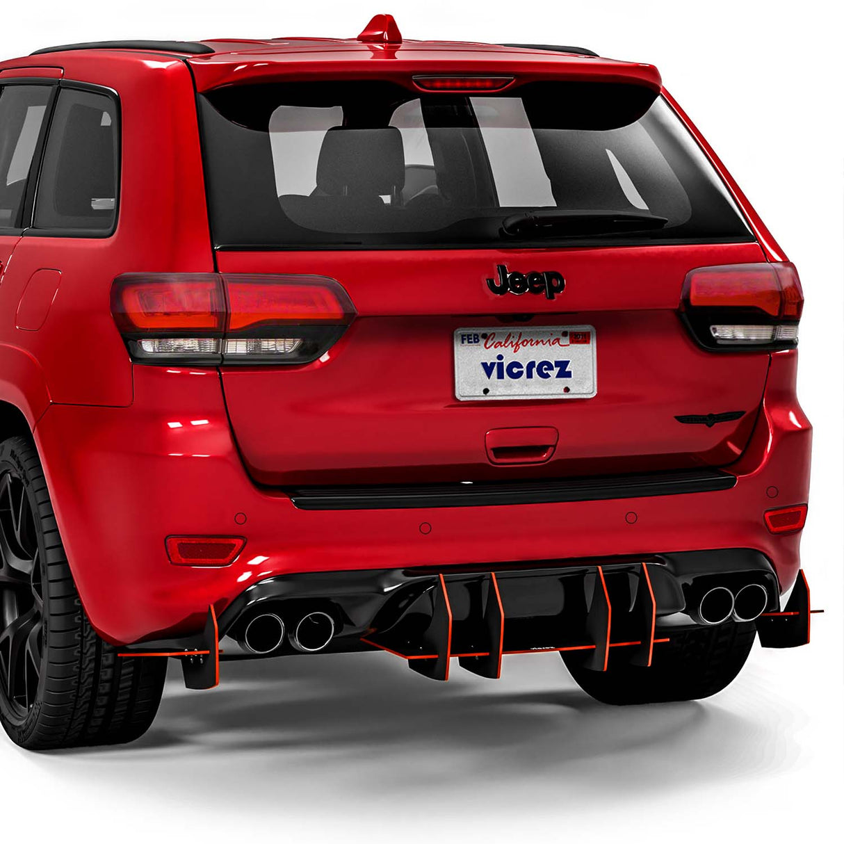 2017-2026 Jeep Grand Cherokee Centa VR2 Style Rear Diffuser - Vicrez