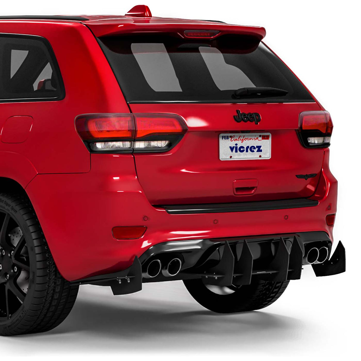 2017-2026 Jeep Grand Cherokee Centa VR2 Style Rear Diffuser - Vicrez