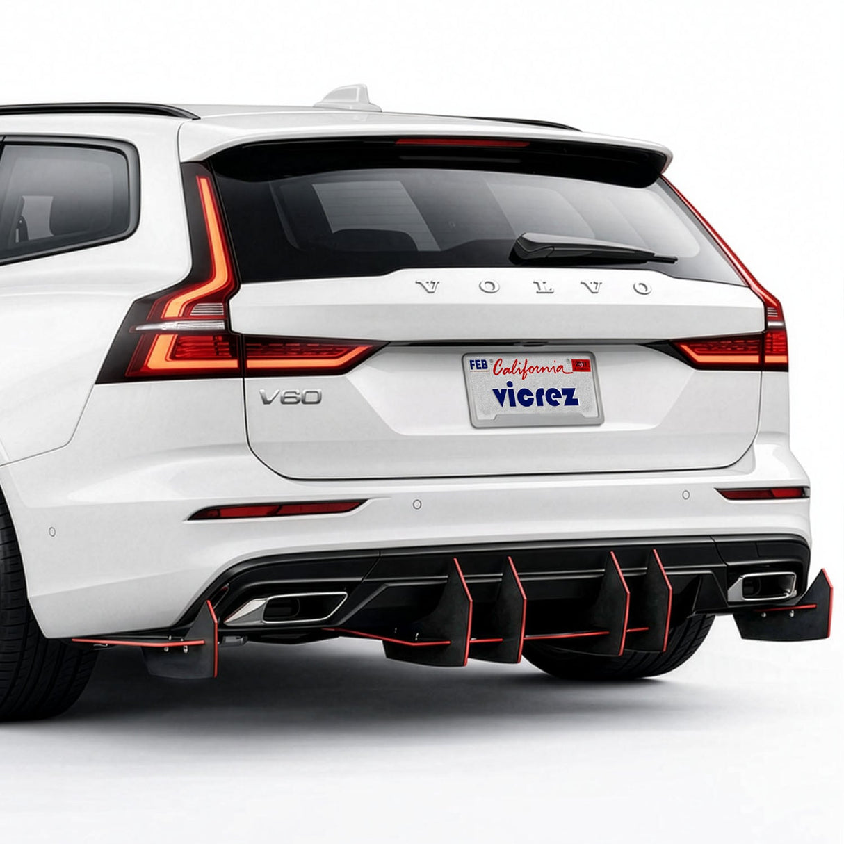 2019-2026 Volvo V60 Centa VR2 Style Rear Diffuser - Vicrez