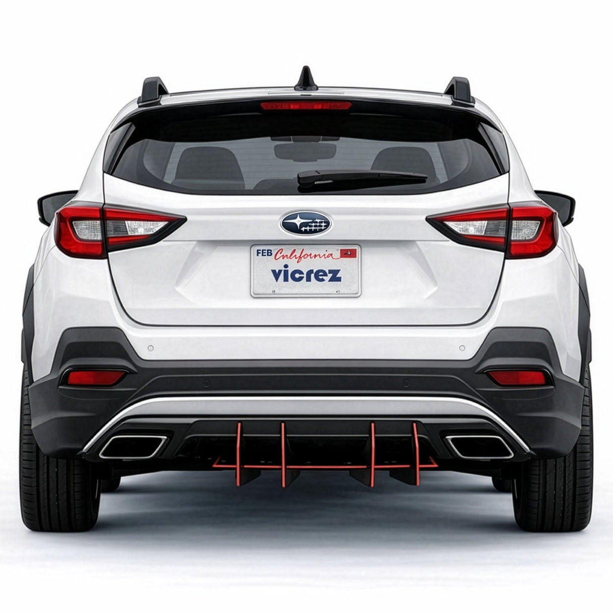 2018-2026 Subaru Crosstrek Centa VR4 Style Rear Diffuser - Vicrez