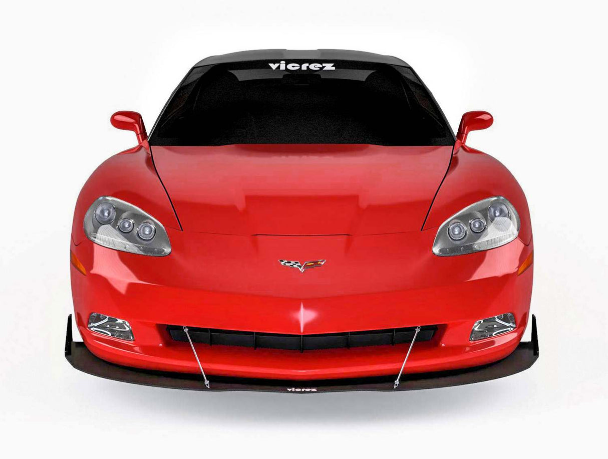 2005-2013 Chevrolet Corvette C6 VZ Style Front Bumper Splitter - Vicrez