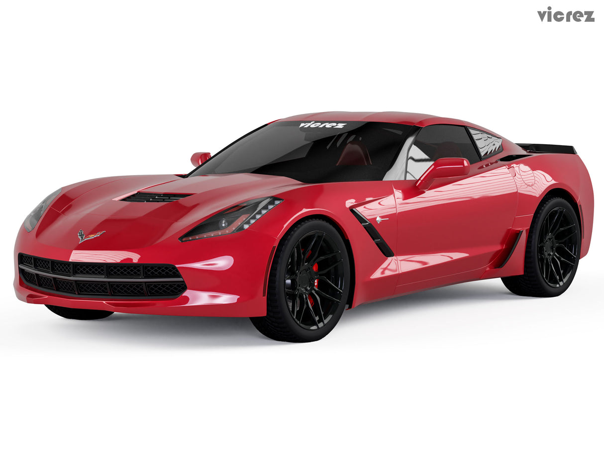 2014-2019 Chevrolet Corvette C7 LV Style Quarter Window Louvers - Vicrez