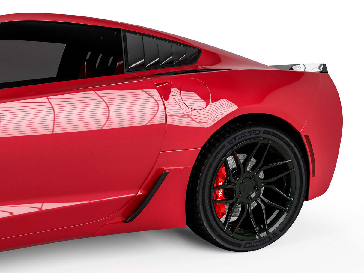 2014-2019 Chevrolet Corvette C7 LV Style Quarter Window Louvers - Vicrez