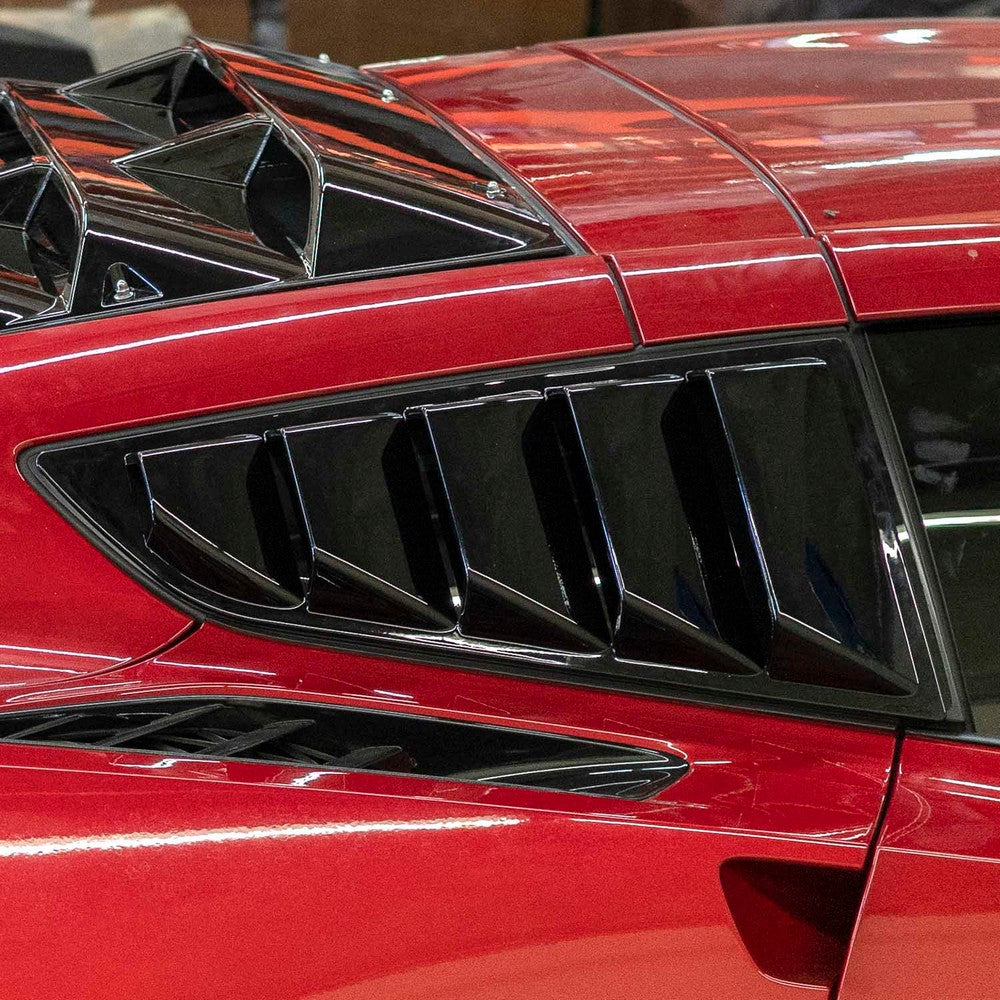 2014-2019 Chevrolet Corvette C7 LV Style Quarter Window Louvers - Vicrez