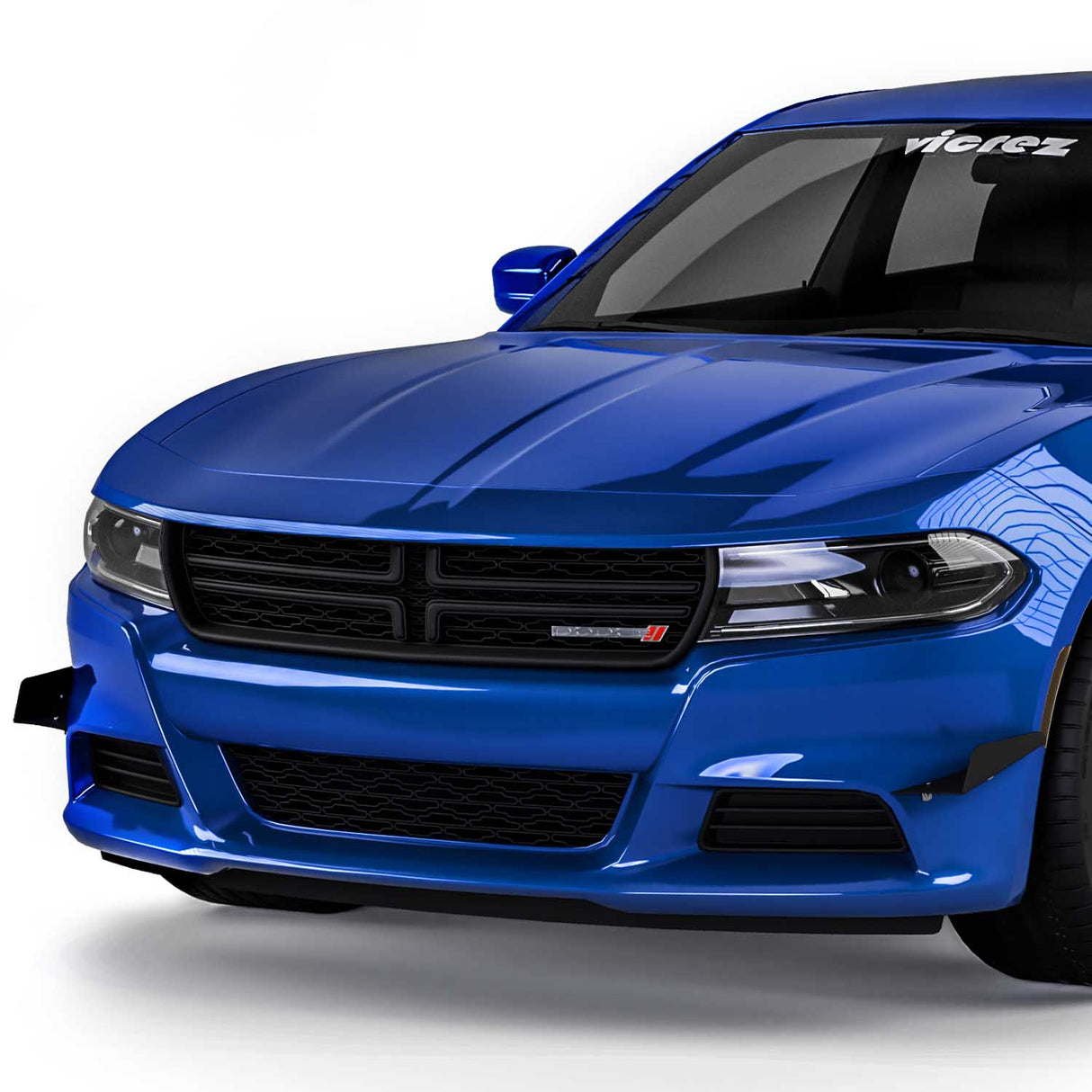 2015-2023 Dodge Charger CR2 Style Front Bumper Canards - Vicrez