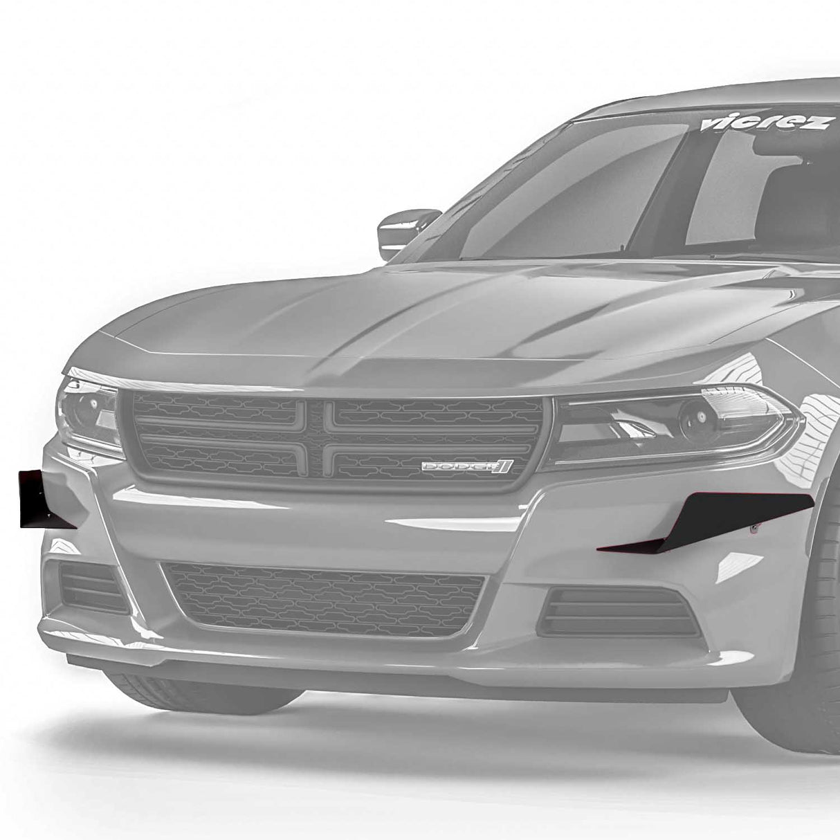 2015-2023 Dodge Charger CR3 Style Front Bumper Canards - Vicrez